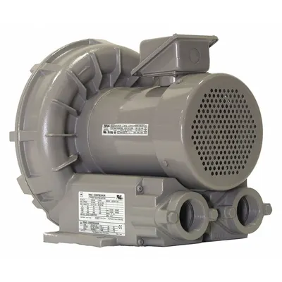 FUJI ELECTRIC Regenerative Blower: 1.4 hp, 59.8 in wc Max Op Pressure - 1-Stage Regenerative Blowers