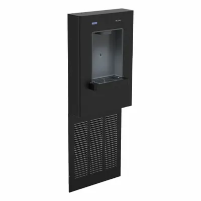 SLOAN Bottle Filling Station: On-Wall, 8 gph @ 50°F, Galvanized Steel, Black - In-Wall Bottle Fillers