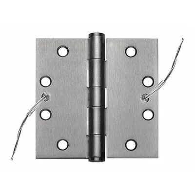 BEST Electrified Hinge: Stainless Steel, 4 1/2 in Leaf Ht - Electrified Butt Hinges