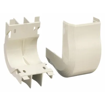 PANDUIT Outside Corner: T-45, 2 1/2 in Wd, 1 1/4 in Ht, Plastic - 90 Degree Elbows for Nonmetallic Single-Channel Raceways
