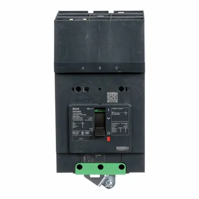 SQUARE D Molded Case Circuit Breaker: 25 A Amps, 25kA at 277/408V AC, Fixed, ABC - B-Frame Square D Molded Case Circuit Breakers
