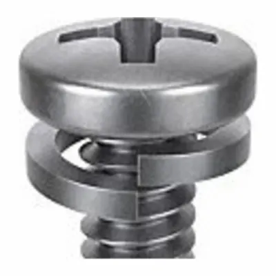 SEMS Screw: Split Lock, M3x0.50 Thread Size, 12 mm Lg, Stainless Steel, Passivated - Machine Screws with Split Lock Washers