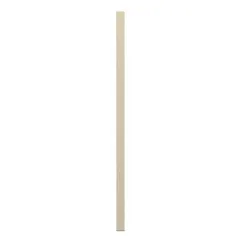 This pilaster is a structural column for bathroom partitions, measuring 82 inches in height, 3 inches in width, and 1 inch in thickness. It features a cream color with a pebble texture finish and a polymer inner core. Used in commercial restroom stall systems to provide support and privacy.