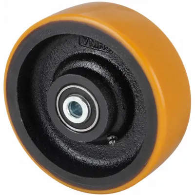 OEM Caster Wheel: 6 in Wheel Dia - Polyurethane Tread on Steel Core Wheels
