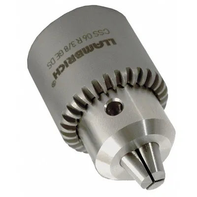 LLAMBRICH Drill Chuck: 5/16"-24, 1/64 in to 5/32 in Capacity, K0M Key, SS - Corrosion-Resistant Thread-Mount Keyed Drill Chucks