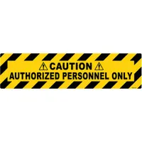 Anti-Slip Floor Sign: Vinyl, Adhesive Sign Mounting, 6 in x 24 in Nominal Sign Size, 0.012 in Thick (MPN FS-624-620)