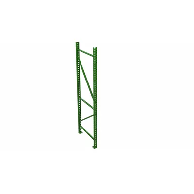 HUSKY RACK & WIRE Upright Frame: Teardrop, 10 ft Overall Ht, 36 in, Green - Husky Rack & Wire Teardrop Pallet Rack Uprights