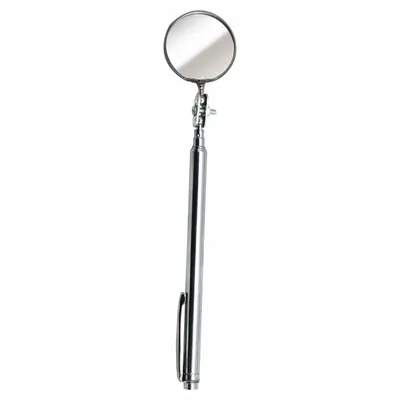 ULLMAN Inspection Mirror: 1 1/4 in Dia Mirror Size, Mirr. Mat. Glass - Standard Inspection Mirrors