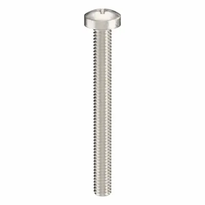 USA INDUSTRIALS Machine Screw: M2.5x0.45 Thread Size, 25 mm Lg, 316, Stainless Steel, Plain - Pan Head Machine Screws