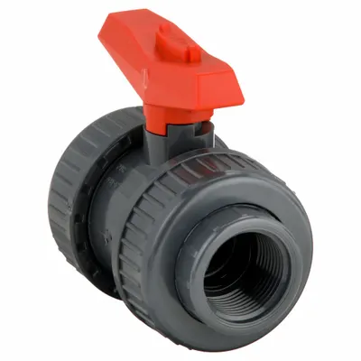 GF PIPING SYSTEMS Manual Two-Way Ball Valve: 1 in, PVC, Straight, FNPT x FNPT - PVC Ball Valves
