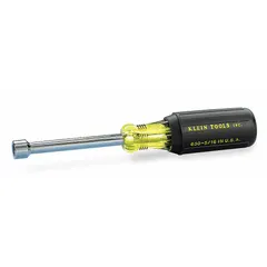 Standard SAE nut driver with a 3-inch shank length and non-magnetized tip. The hollow round shank accommodates long threaded rods, making it suitable for driving and removing hex nuts in electrical, mechanical, and maintenance applications.