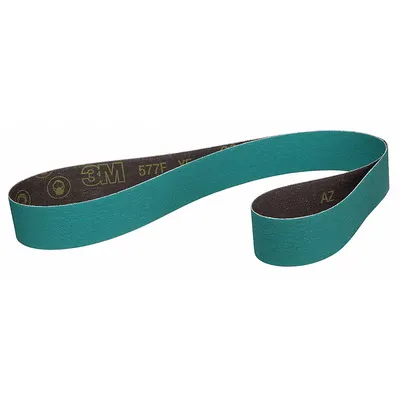 3M Sanding Belt: 2 1/2 in W x 60 in L, Zirconia Alumina, 60 Grit, YF Wt Polyester Backing - High-Performance Sanding Belts for All Metals