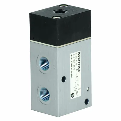 AVENTICS Pilot Air Control Valve: Three-Way / Two-Position, 1/4 in NPT, 1/4 in NPT - Aventics 227 Series Pilot-Operated Directional Control Valves
