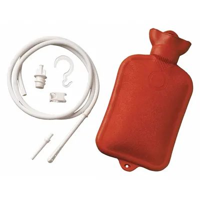MABIS Combination Douche and Enema System: Rubber, 4 1/4 in Overall Wd - Douche & Enema Systems