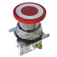 EATON Emergency Stop Push Button: Non-Illuminated, Mushroom Head Profile, Metallic, 30 mm, 1NO/1NC (MPN 10250T10B62-1X)