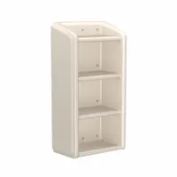 Wall-mounted shelving unit with four shelves, overall dimensions 25 in wide, 14 in deep, and 49 in high. Suitable for organizing tools, parts, or supplies in industrial workshops, warehouses, and maintenance areas