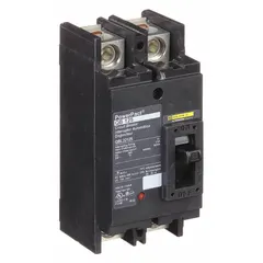 125 A molded case circuit breaker from the QB series with a maximum AIR rating of 10kA at 240V AC. Features fixed instantaneous trip and line/load lug terminal connections. Suitable for overcurrent protection in branch circuits of electrical distribution panels, motor control centers, lighting panels, and switchboards.