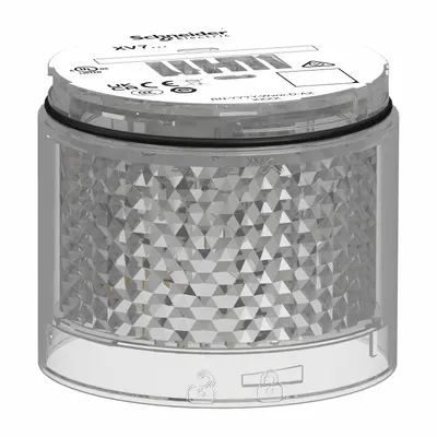 SCHNEIDER Tower Light Module: Flashing, 24V AC/DC, White, 2 13/16 in Overall Dia - Flashing Light Modules