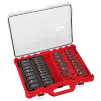 MILWAUKEE Socket Set: 3/8 in Drive, 36 Piece, 6-Point, Metric/SAE, 1/4 in to 15/16 in/6 mm to 24 mm (MPN 49-66-6805)