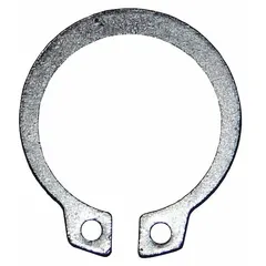 External retaining ring for Dayton Air Chain Hoists. Secures bearings or other components on a shaft within the hoist assembly. Compatible with model 29XL890.