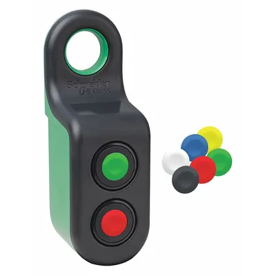 SCHNEIDER Wireless Handy Box Kit: XB5R (MPN ZBRM22BA0) - Non-Illuminated Handy Box-Enclosed Push Buttons with Transmitters