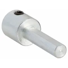 Motor shaft adapter with 1/2 in overall diameter and 1/4"-20 thread size. Provides 1 in shaft extension length for coupling or mounting applications in industrial machinery, conveyors, and HVAC systems.