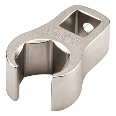 TEKTON Crowfoot Wrench: Steel, Satin Nickel, 3/8 in Drive Size, 14 mm Head Size - Metric Flare Nut Crowfoot Wrenches