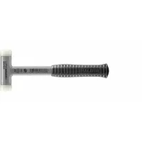 Dead Blow Hammer: Steel Handle, Textured Grip, 21 oz Head Wt, 1 1/8 in Hammer Face Dia, Steel (MPN 3377030)