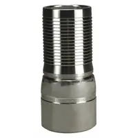 This 316 stainless steel rigid barbed hose fitting is designed for multipurpose air, water, and chemical transfer applications. It features a Hose Barb x Beveled connection with male x genderless fitting gender and no knurl nipple grip. Suitable for use with 2 in hose I.D