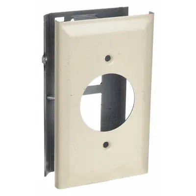 LEGRAND Single Receptacle Cover: 3000, 1 1/2 in Ht, 2 3/4 in Raceway Wd, Steel - Outlet Box Plates for Single-Channel Raceways