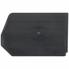 This hanging and stacking bin divider from QUANTUM STORAGE SYSTEMS measures 10 inches by 6 3/4 inches and is black. It is not electrostatic discharge conductive, making it suitable for general storage applications where static-sensitive components are not present. Compatible with manufacturer model number QUS239.