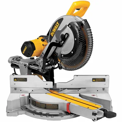 DEWALT Miter Saw: Sliding, 13 3/4 in Max. Cut Wd @ 0 Deg. Miter, 60°to 50° - 12 in Corded Miter Saws