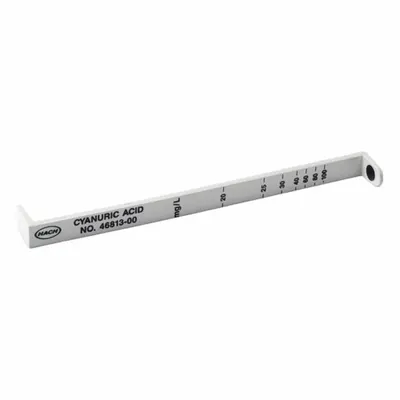 HACH Dipstick: 4681300, Cyanuric Acid, 3/8 in Overall Ht, 3/4 in Overall Wd - Water Quality Testing Accessories & Replacement Parts