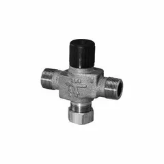 This Siemens zone valve controls fluid flow in hydronic HVAC systems, used for zoning heating or cooling loops. It opens or closes in response to thermostat signals to regulate temperature in individual zones.