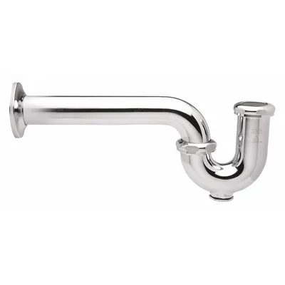 ZURN Trap: Cast Brass, Chrome-Plated, Silver, 1 1/2 in Nominal Pipe Size - P-Traps