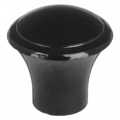 This pull knob features a thermoset construction with a #10-32 threaded hole and 14 mm thread length. The 0.81 in diameter knob is designed for manual actuation or adjustment on industrial equipment such as control panels, machinery, and instrumentation.