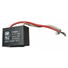 Motor replacement capacitor used for starting or running applications. Provides voltage boost during startup and improves running efficiency. Suitable for use in industrial HVAC, pump, and conveyor systems.