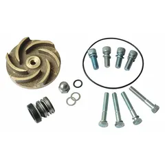 Seal kit and gasket set for straight centrifugal pumps. Includes four lockwashers and gaskets made of nitrile rubber. Compatible with Dayton brand pumps and manufacturer model number 2ZWR5. Used for maintaining pump seals in fluid handling applications.