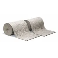 PIG Filter Pad Roll: Oil, 18 in x 25 ft, Poly Bags, 12.5 gal Oil Capacity/EA, Gray, 2 PK (MPN MAT1205)