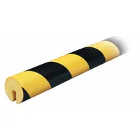 Edge Guard: Polyurethane Foam, Round Shape, 39 in Overall Lg, 0.6 in Overall Thick, Black/Yellow (MPN 60-6712)