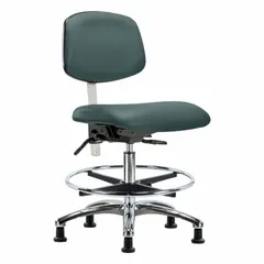 Vinyl Cleanroom Chair, Armless, ISO 5, Height Range 21 1/2 in to 29 in