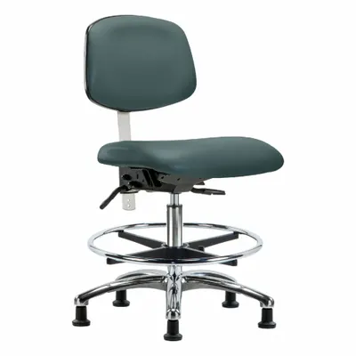 OEM Vinyl Cleanroom Chair, Armless, ISO 5, Height Range 21 1/2 in to 29 in - Vinyl Cleanroom Chairs