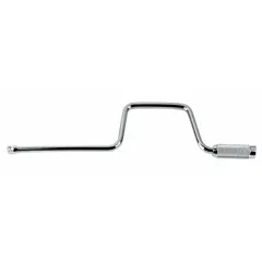 Speeder handle with 1/2 in drive, 18 in overall length. Knurled grip on alloy steel construction. Used for rapid tightening or loosening of fasteners in automotive, industrial, and mechanical applications.