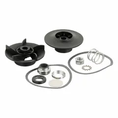 Plastic replacement impeller for circulator pumps. Includes lockwasher. Compatible with manufacturer model number 174031MF-013. Used in HVAC and hydronic heating systems to maintain water flow.
