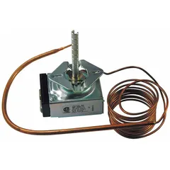 Electric thermostat for temperature regulation in commercial and industrial HVACR systems. Suitable for ovens, furnaces, and process equipment requiring precise electric switching.