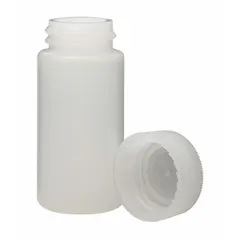 HDPE Scintillation Vial, 20 mL, White, Round Bottom, Self-Standing, 22-400 mm Neck, with Closure