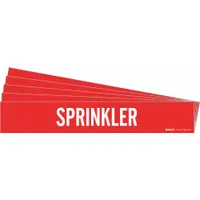Pipe Marker: Sprinkler, Red, White, Fits 8 in and Larger Pipe O.D., 1 Pipe Markers, 5 PK (MPN 7267-1HV-PK)