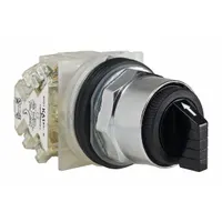 SCHNEIDER Selector Switch: 30 mm Panel Mounting Size, 3 Positions, Short Lever, DPDT, Metallic (MPN 9001KS53BH2)