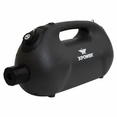 This battery-powered fogger is designed for applying bleach and disinfectant solutions in industrial and commercial settings. It features an 84 1/2 fl oz polypropylene tank and cordless operation for mobility in large-area sanitization tasks.