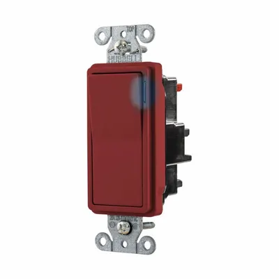 HUBBELL DS320STILR Illuminated Rocker Wall Switch - Rocker Wall Switches